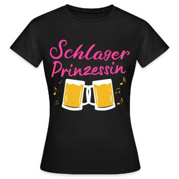 T-shirt Schlager Femme Schlager Party Costume Party - T-shirt Femme - noir - Devant - AI Model Female 172 dark (172cm)