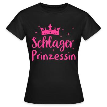 T-shirt Schlager Femme Schlager Party Costume Party - T-shirt Femme - noir - Devant - AI Model Female 172 dark (172cm)