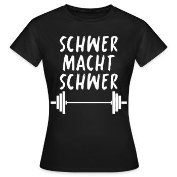 Gym Tshirt Lustig Fitness Workout Fitnessstudio - Frauen T-Shirt - Schwarz - Vorne - AI Model Female 172 dark (172cm)