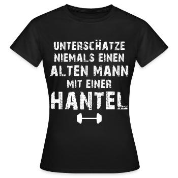 Gym Tshirt Funny Fitness Workout Gym - Women's T-Shirt - black - Front - AI Model Female 172 dark (172cm)