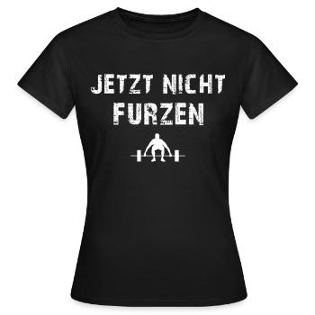 Gym Tshirt Funny Fitness Workout Gym - Women's T-Shirt - black - Front - AI Model Female 172 dark (172cm)