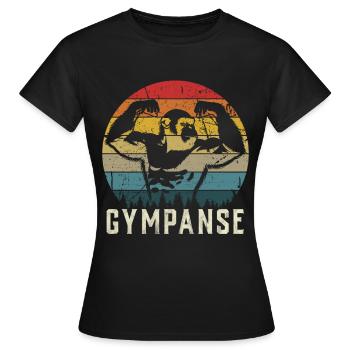Tshirt de gymnastique drôle fitness entraînement gym - T-shirt Femme - noir - Devant - AI Model Female 172 dark (172cm)