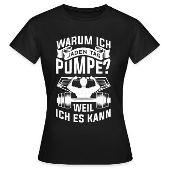 Gym Tshirt Funny Fitness Workout Gym - Women's T-Shirt - black - Front - AI Model Female 172 dark (172cm)
