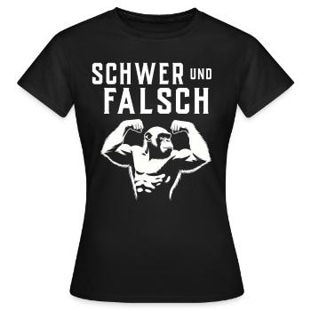 Gym Tshirt Funny Fitness Workout Gym - Women's T-Shirt - black - Front - AI Model Female 172 dark (172cm)