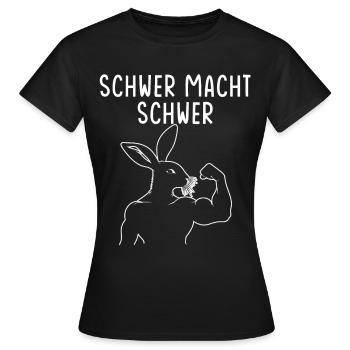 Gym Tshirt Funny Fitness Workout Gym - Women's T-Shirt - black - Front - AI Model Female 172 dark (172cm)