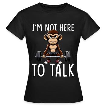 Gym Tshirt Lustig Fitness Workout Fitnessstudio - Frauen T-Shirt - Schwarz - Vorne - AI Model Female 172 dark (172cm)