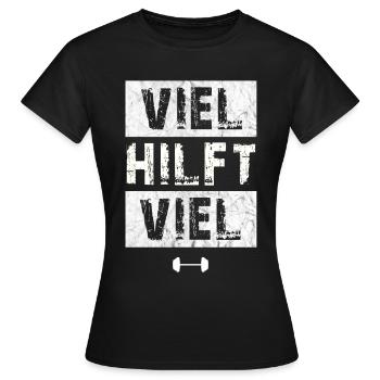 Gym Tshirt Funny Fitness Workout Gym - Women's T-Shirt - black - Front - AI Model Female 172 dark (172cm)