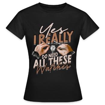 Horloger Horloger - T-shirt Femme - noir - Devant - AI Model Female 172 dark (172cm)