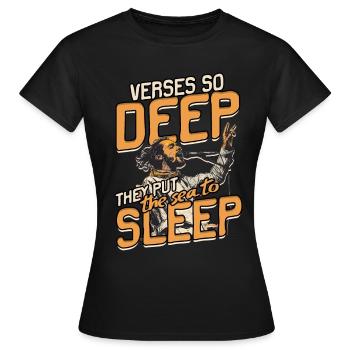 Poetry Slam - Women's T-Shirt - black - Front - AI Model Female 172 dark (172cm)