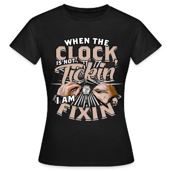 Horloger Horloger - T-shirt Femme - noir - Devant - AI Model Female 172 dark (172cm)