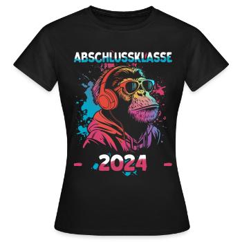 Abschlussklasse 2024 | Schulabschluss | Schüler - Frauen T-Shirt - Schwarz - Vorne - AI Model Female 172 dark (172cm)