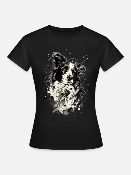 Border Collie Schäferhund | Hütehund - Frauen T-Shirt - Schwarz