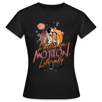 Poésie Slam La poésie en mouvement, littéralement - T-shirt Femme - noir - Devant - AI Model Female 172 dark (172cm)