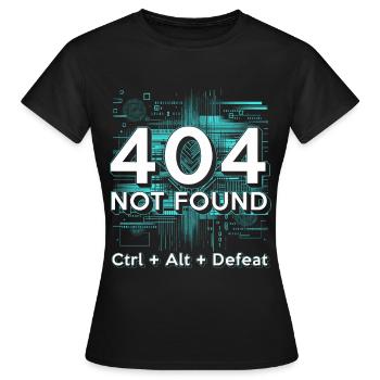 Ingénieur en robotique 404 introuvable CTRL+Alt+Défaite - T-shirt Femme - noir - Devant - AI Model Female 172 dark (172cm)