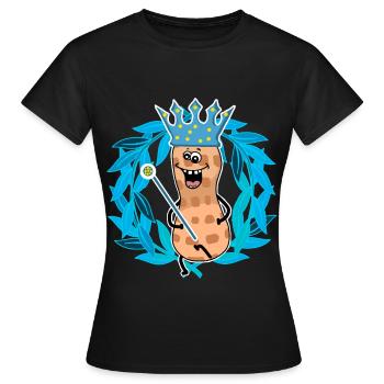 Cacahuètes Royales Cacahuètes Noix Prince Royal - T-shirt Femme - noir - Devant - AI Model Female 172 dark (172cm)
