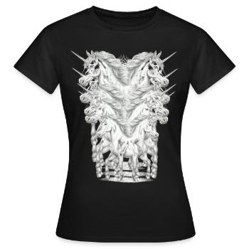 Licorne Licornes Créatures mythiques Animaux mythiques Enfant - T-shirt Femme - noir - Devant - AI Model Female 172 dark (172cm)