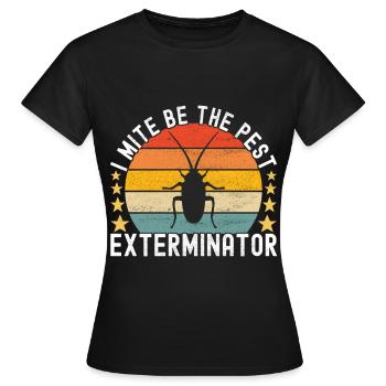 Exterminateur de lutte antiparasitaire - T-shirt Femme - noir - Devant - AI Model Female 172 dark (172cm)