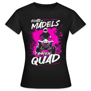 Echte Mädels fahren Quad - Motorsport - ATV - Frauen T-Shirt - Schwarz - Vorne - AI Model Female 172 dark (172cm)