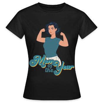 Mère de l’année Grande maman Maman drôle - T-shirt Femme - noir - Devant - AI Model Female 172 dark (172cm)