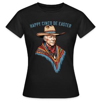 Président confus Satire drôle et humour - T-shirt Femme - noir - Devant - AI Model Female 172 dark (172cm)