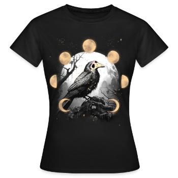 Raven Raven Crow Crow Plague Plague Mask Bird - Women's T-Shirt - black - Front - AI Model Female 172 dark (172cm)