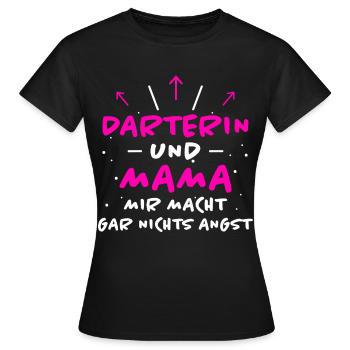 Darterin Spruch Dartspielerin Darterin Geschenk - Frauen T-Shirt - Schwarz - Vorne - AI Model Female 172 dark (172cm)