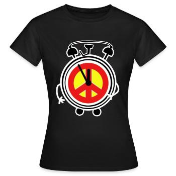 Réveil de la paix Symbole de paix Paix - T-shirt Femme - noir - Devant - AI Model Female 172 dark (172cm)