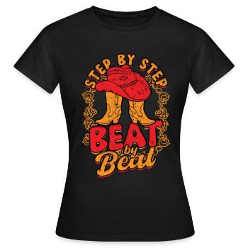 Line Dance Step By Step Beat by Beat - Women's T-Shirt - black - Front - AI Model Female 172 dark (172cm)