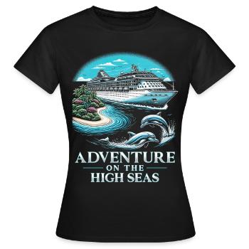 Cruise Adventure On The High Seas - Women's T-Shirt - black - Front - AI Model Female 172 dark (172cm)