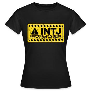 Architecte de personnalité INTJ - T-shirt Femme - noir - Devant - AI Model Female 172 dark (172cm)