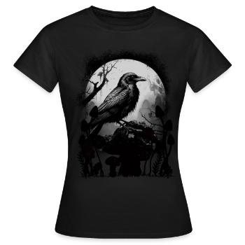 Corbeau Corbeau Corbeau Corbeau Corbeau d’Halloween - T-shirt Femme - noir - Devant - AI Model Female 172 dark (172cm)