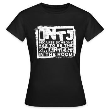 Architecte de personnalité INTJ - T-shirt Femme - noir - Devant - AI Model Female 172 dark (172cm)