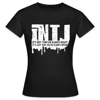 Architecte de personnalité INTJ - T-shirt Femme - noir - Devant - AI Model Female 172 dark (172cm)