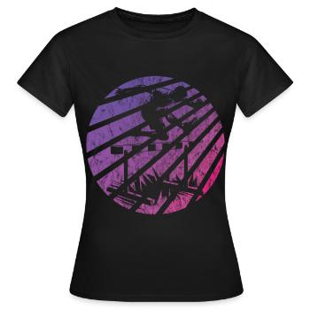 Course d’obstacles athlétisme athlète haies - T-shirt Femme - noir - Devant - AI Model Female 172 dark (172cm)