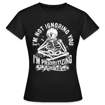 Architecte de personnalité INTJ - T-shirt Femme - noir - Devant - AI Model Female 172 dark (172cm)