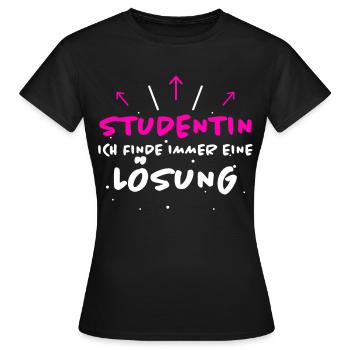 Studentin Spruch Universität Studentin Geschenk - Frauen T-Shirt - Schwarz - Vorne - AI Model Female 172 dark (172cm)