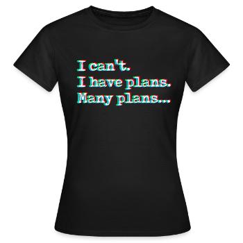 Architecte de personnalité INTJ - T-shirt Femme - noir - Devant - AI Model Female 172 dark (172cm)