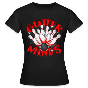 Bowling Gutter Minds - Women's T-Shirt - black - Front - AI Model Female 172 dark (172cm)