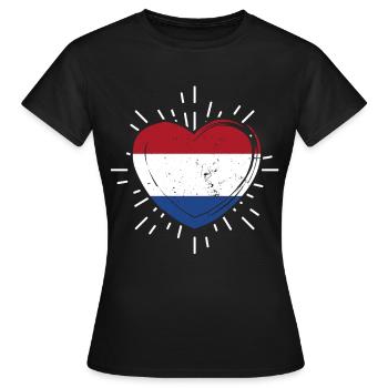 Niederländer Niederlande Holland - Frauen T-Shirt - Schwarz - Vorne - AI Model Female 172 dark (172cm)