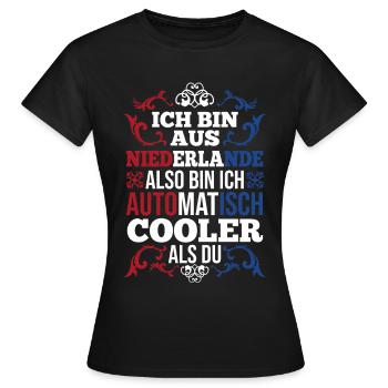 Niederländer Niederlande Holland - Frauen T-Shirt - Schwarz - Vorne - AI Model Female 172 dark (172cm)