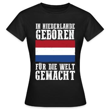 Netherlands Netherlands Holland - Women's T-Shirt - black - Front - AI Model Female 172 dark (172cm)
