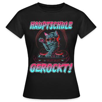Abschlussklasse | Quali | Hauptschule gerockt - Frauen T-Shirt - Schwarz - Vorne - AI Model Female 172 dark (172cm)