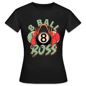 8-Ball Billard - Frauen T-Shirt - Schwarz - Vorne - AI Model Female 172 dark (172cm)