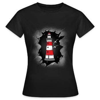 Phares de la côte des phares - T-shirt Femme - noir - Devant - AI Model Female 172 dark (172cm)