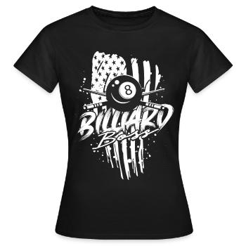 8-Ball Billard - Frauen T-Shirt - Schwarz - Vorne - AI Model Female 172 dark (172cm)