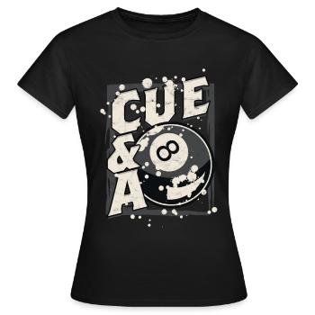 8-Ball Billard - Frauen T-Shirt - Schwarz - Vorne - AI Model Female 172 dark (172cm)
