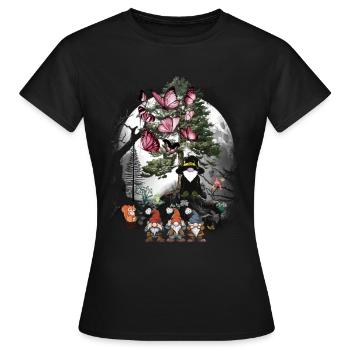 Conte de fées Conte de fées Personnage Gnome Sorcier Nain Enfant - T-shirt Femme - noir - Devant - AI Model Female 172 dark (172cm)