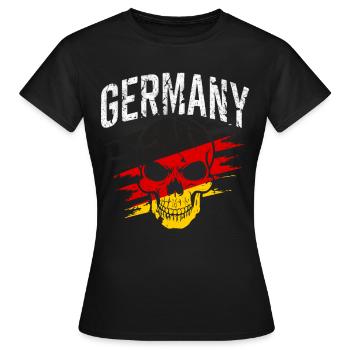 Allemagne Allemagne Allemand GER Almanya Alemania - T-shirt Femme - noir - Devant - AI Model Female 172 dark (172cm)