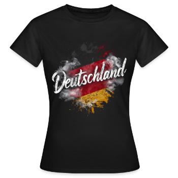 Allemagne Allemand Allemand GER Almanya Alemania - T-shirt Femme - noir - Devant - AI Model Female 172 dark (172cm)