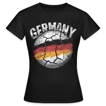 Allemagne Allemagne Allemand GER Almanya Alemania - T-shirt Femme - noir - Devant - AI Model Female 172 dark (172cm)